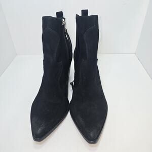 Golo Women's Lasso Ankle Boots Size 9 Western Pointed Toe Block Heal Suede